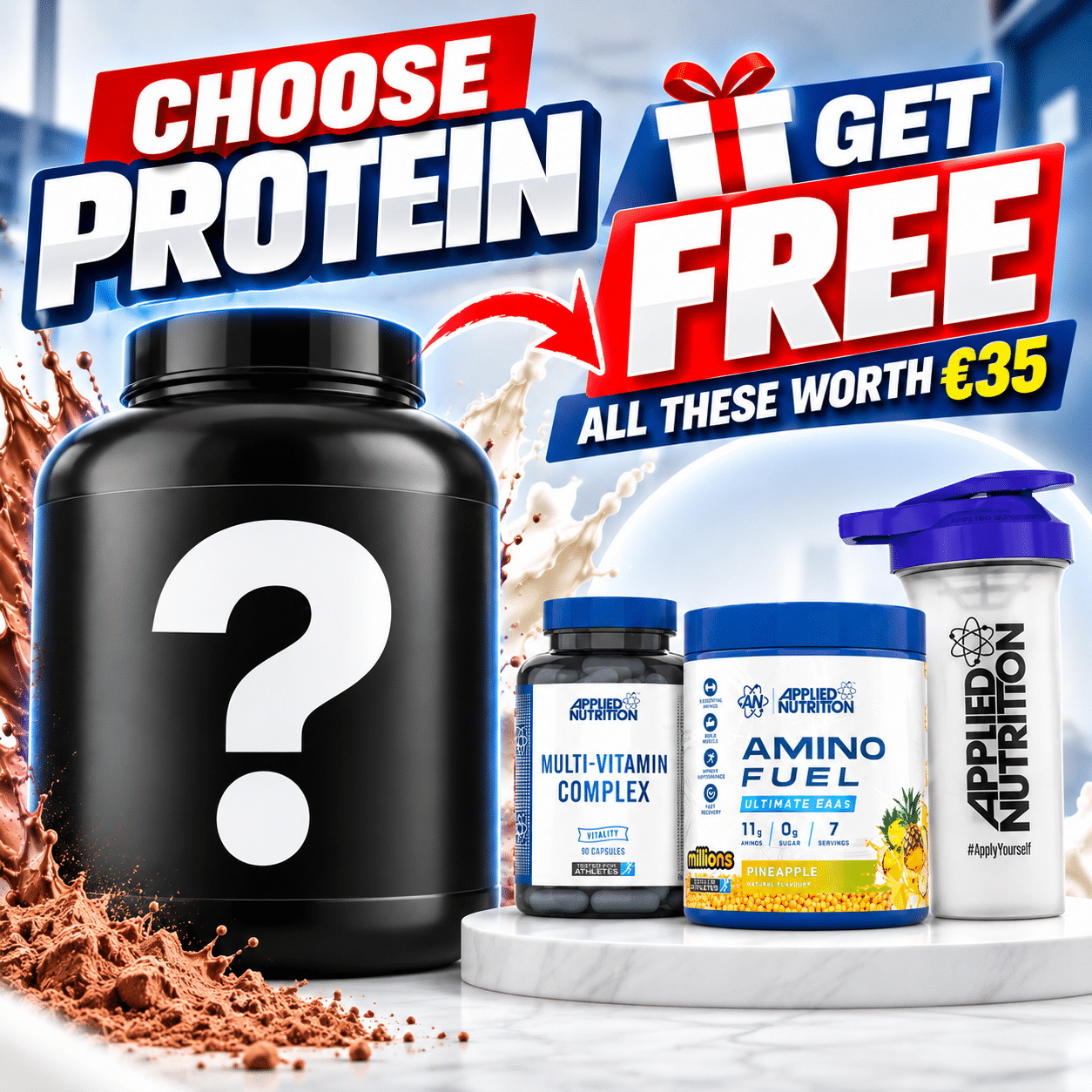 Free Multivitamin + Free Amino Fuel + Free Shaker